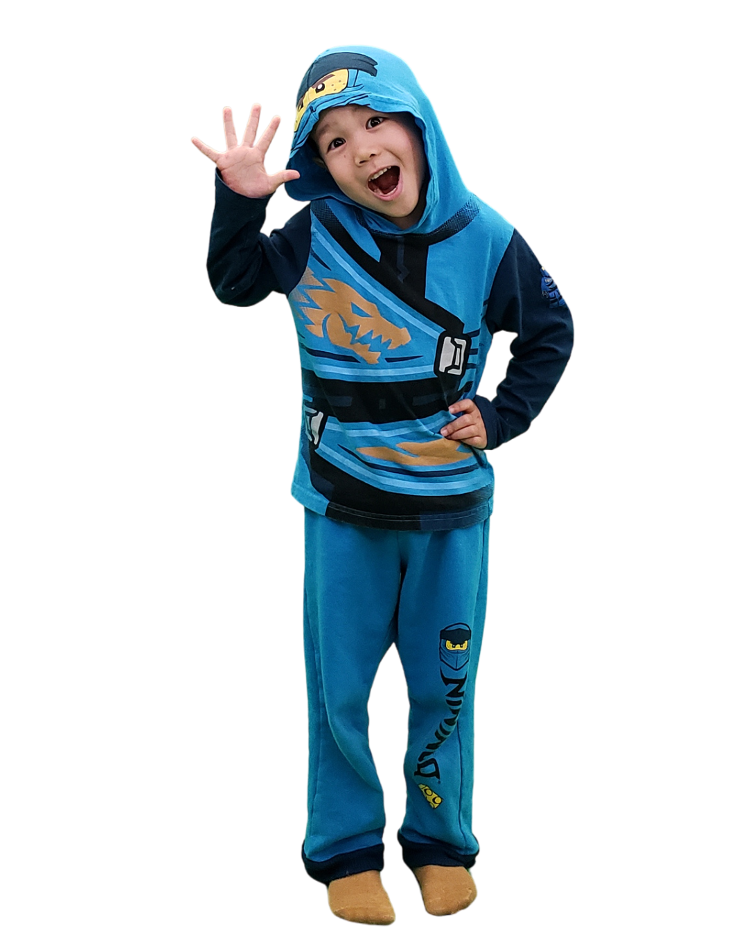 Kai waving