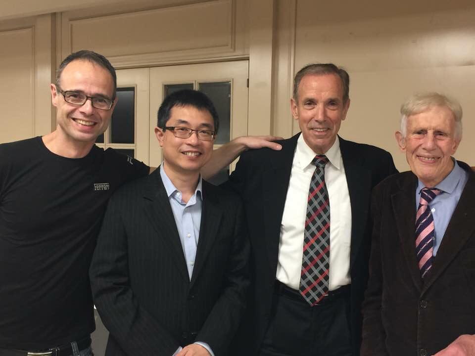 Dr. Simon Wong with Dr. Mike Mew, Dr. Bill Hang, and Prof. John Mew